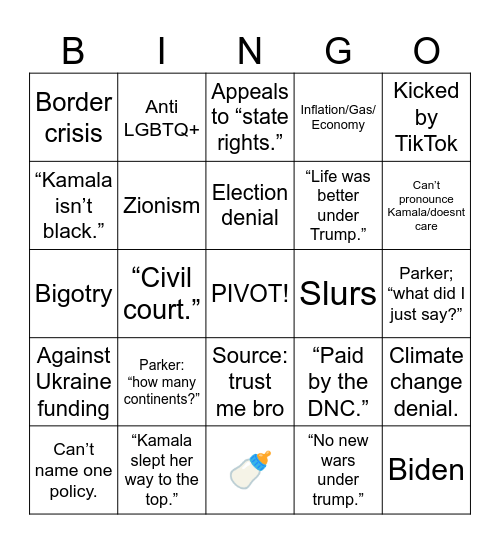 MAGA Bingo Card