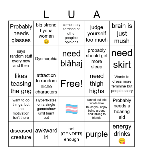 lua Bingo Card