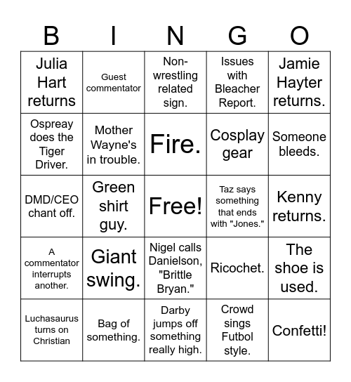 All In BINGO Card
