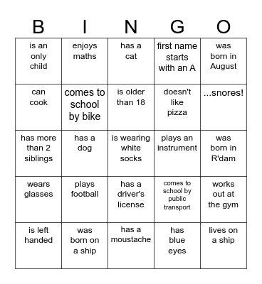 Find Someone Who... Bingo Card