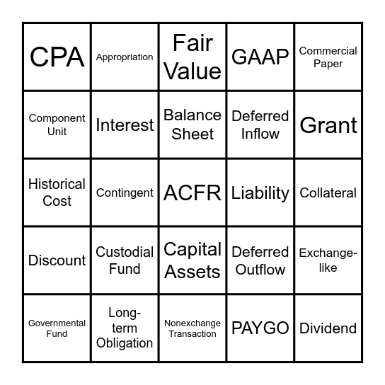 SARD Bingo Card