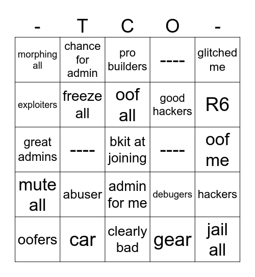 the-chosen-one-bingo-card