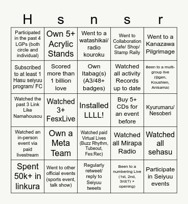 "You're probably too deep into the pit" Bingo Card