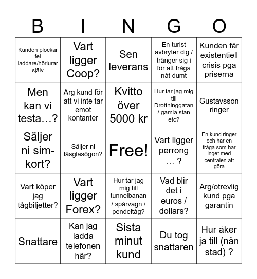 Centralens bingo Card