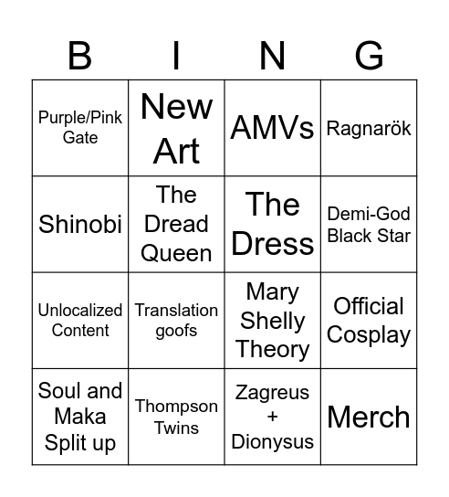 Iceberg Bingo (Worldismyne) Bingo Card