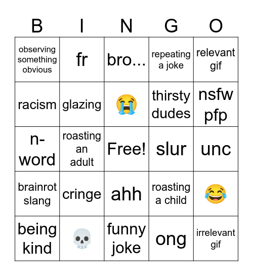 instagram reels Bingo Card