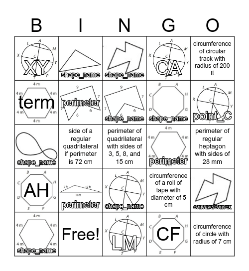 Polygon Bingo Card