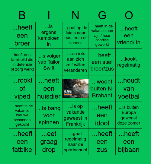 Kennismaking Bingo VV-ZO 24 Bingo Card