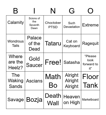 FF BINGO Card