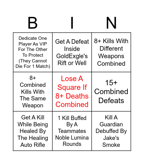 GernaderExgle Bingo Card