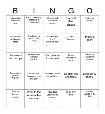 Fine Someone Who... Bingo Card