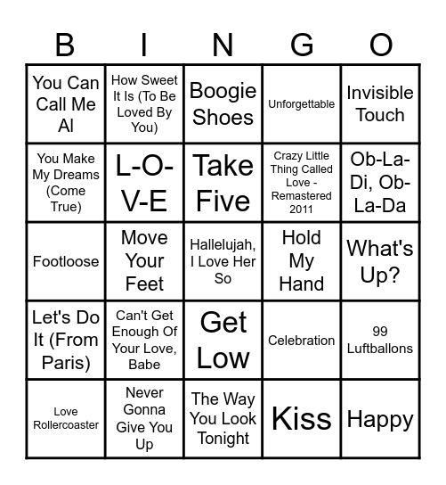 Caitlin & Jerry Wedding Singo Bingo Card