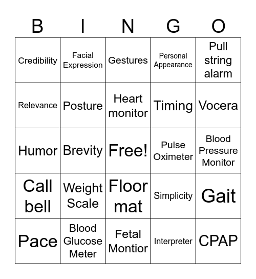 SON Communication Unit BINGO Card