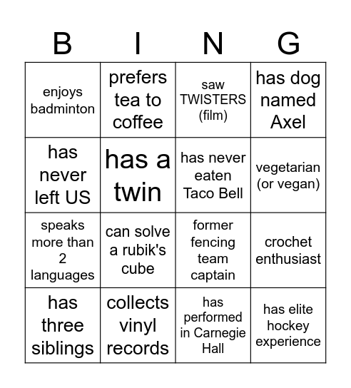 101BB Bingo Card