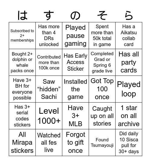 "I'm getting tired of this game" Bingo Card