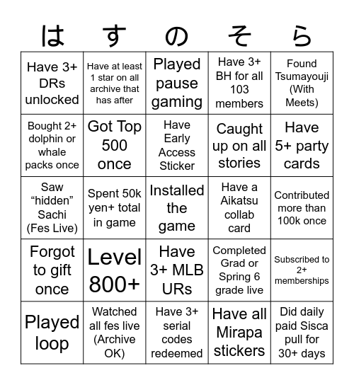 "I'm getting tired of this game" Bingo Card