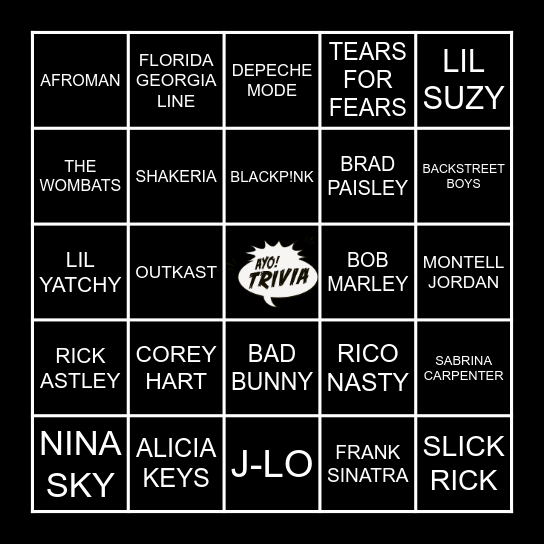 AYO! Bingo Card