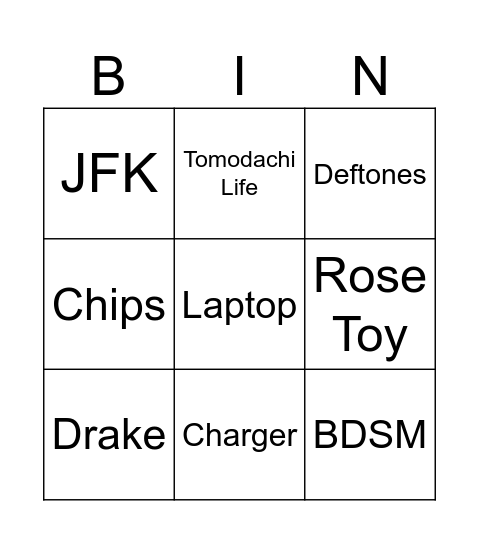 Infinite Craft Bingo Card