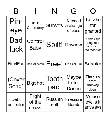 Jhariah September 19th Bingo Card