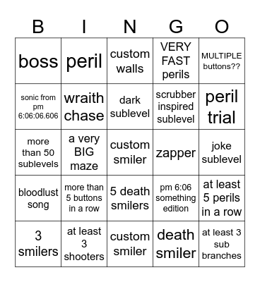 pm 6:06 build mode bingo Card