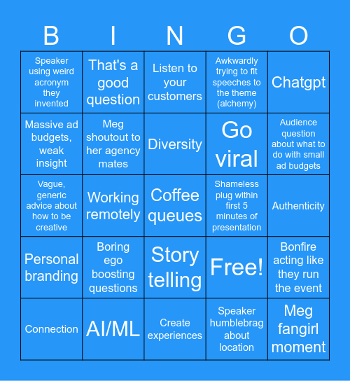 State of Social 2024 Bingo Card