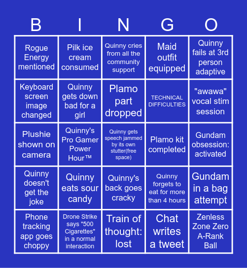 QuinnyOnMain 1k Celebration Bingo Card quinnyonmain-1k-celebration-bingo-card