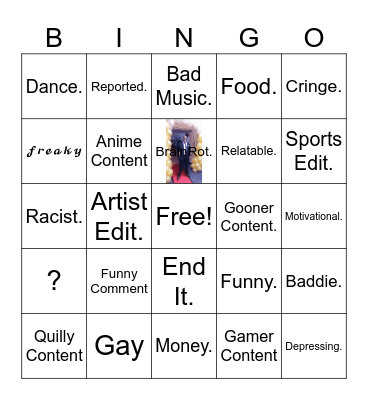 Viewers TikTok Bingo. Bingo Card