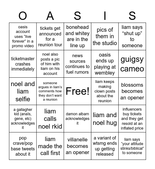 Untit Bingo Card