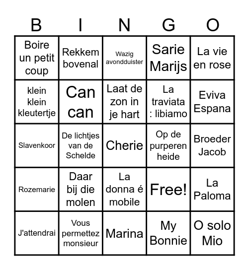 Sint Niklaaskoor Rekkem Bingo Card