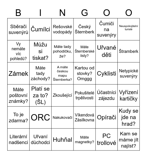 Íčko bingo Card