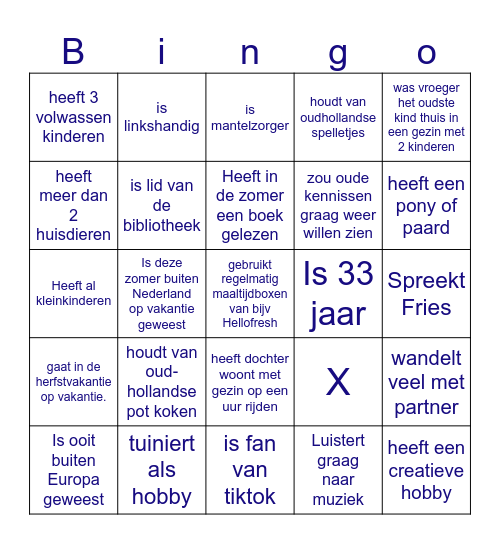 Startbingo de Bres Bingo Card