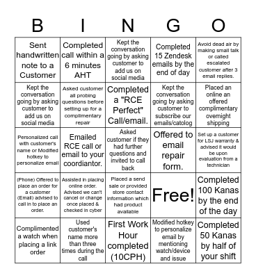 Wearables Bingo!! Bingo Card