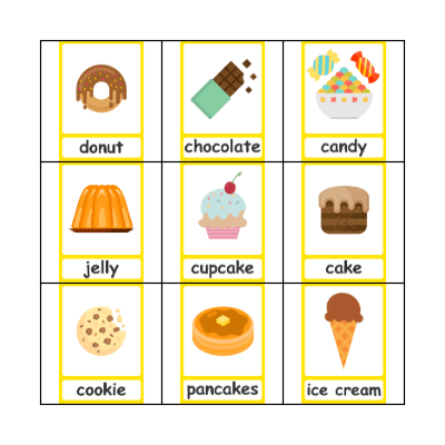 SWEETS Bingo Card