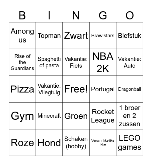 kennismaken bingo Card