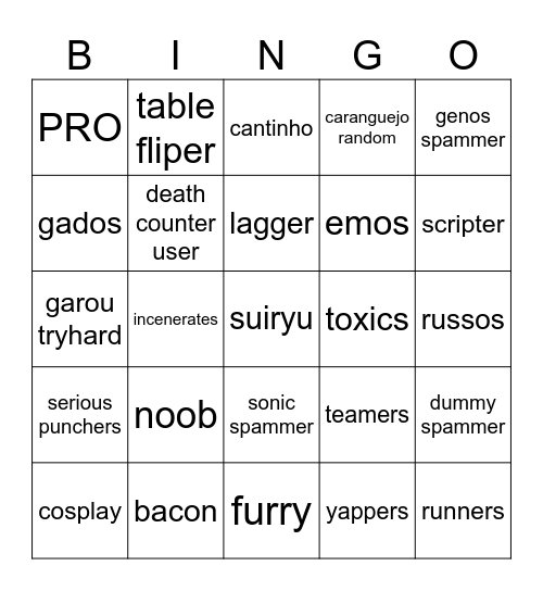 the strongest bingo Card