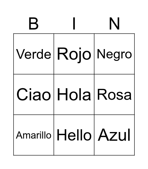 Prueba Bingo Card