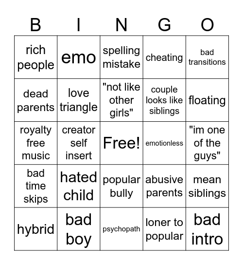 Gacha Bingo Card