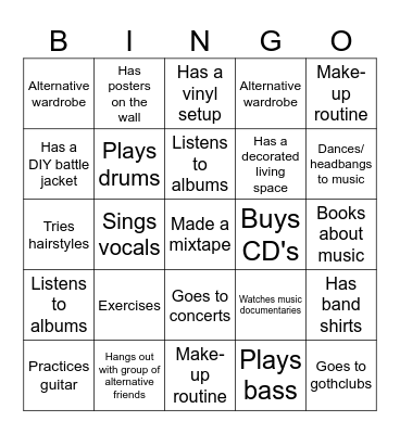 Free time bingo Card