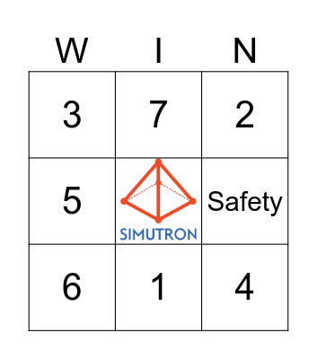 Safety Bingo Card