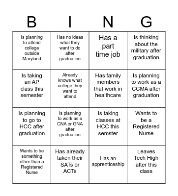 Find Someone Who... Bingo Card