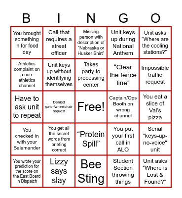 Football Bingo Card