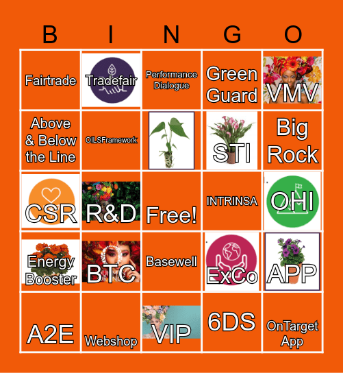 Dummen Orange Bingo Card