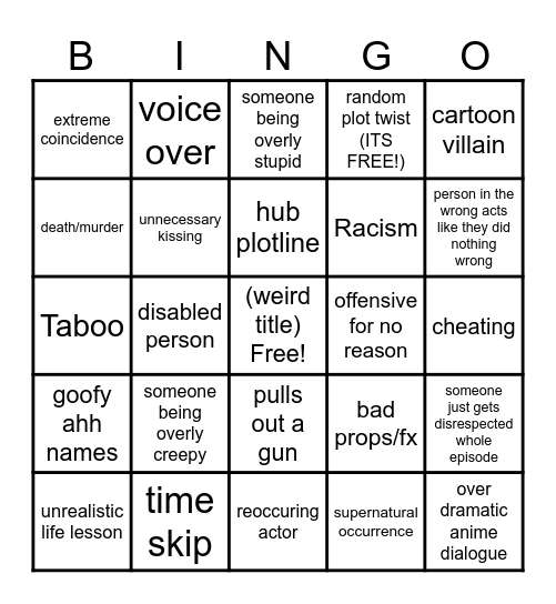 Tomorrow's Teachings Bingo Card