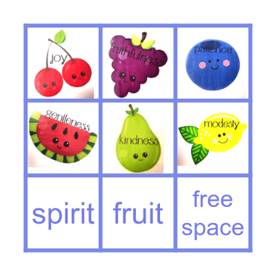 Fruit of the Spirit Bingo Card