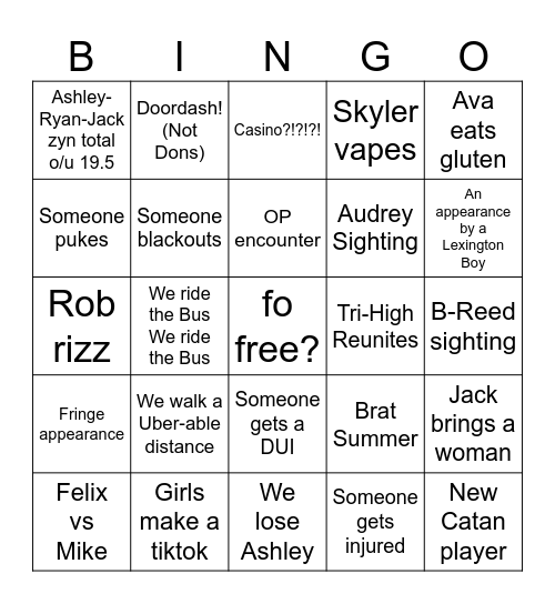 Oktoberfest Weekend✨ Bingo Card