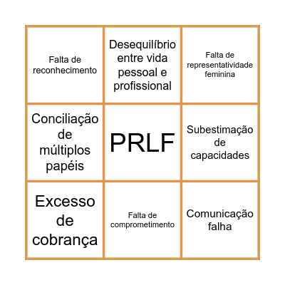 Bingo da Liderança Bingo Card