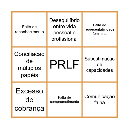 Bingo da Liderança Bingo Card