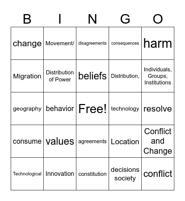 4TH GRADE Bingo Card