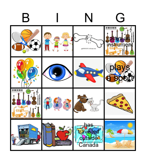 Get to Know You!! Bingo Card