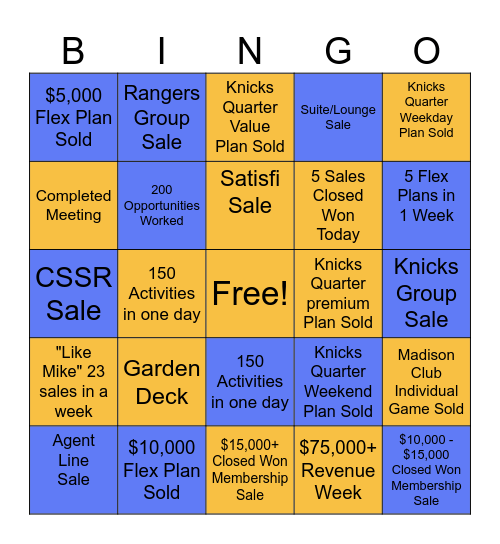 The Mecca's Spectacular Bingo Extravaganza Bingo Card